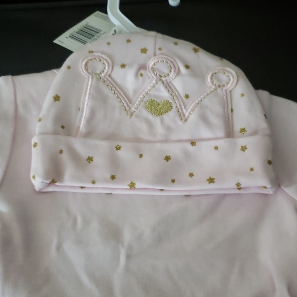 Baby dress with attached tulle tutu skirt and hat - Picture 2 of 3